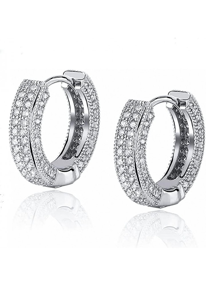 10mm Iced Hoop Earring